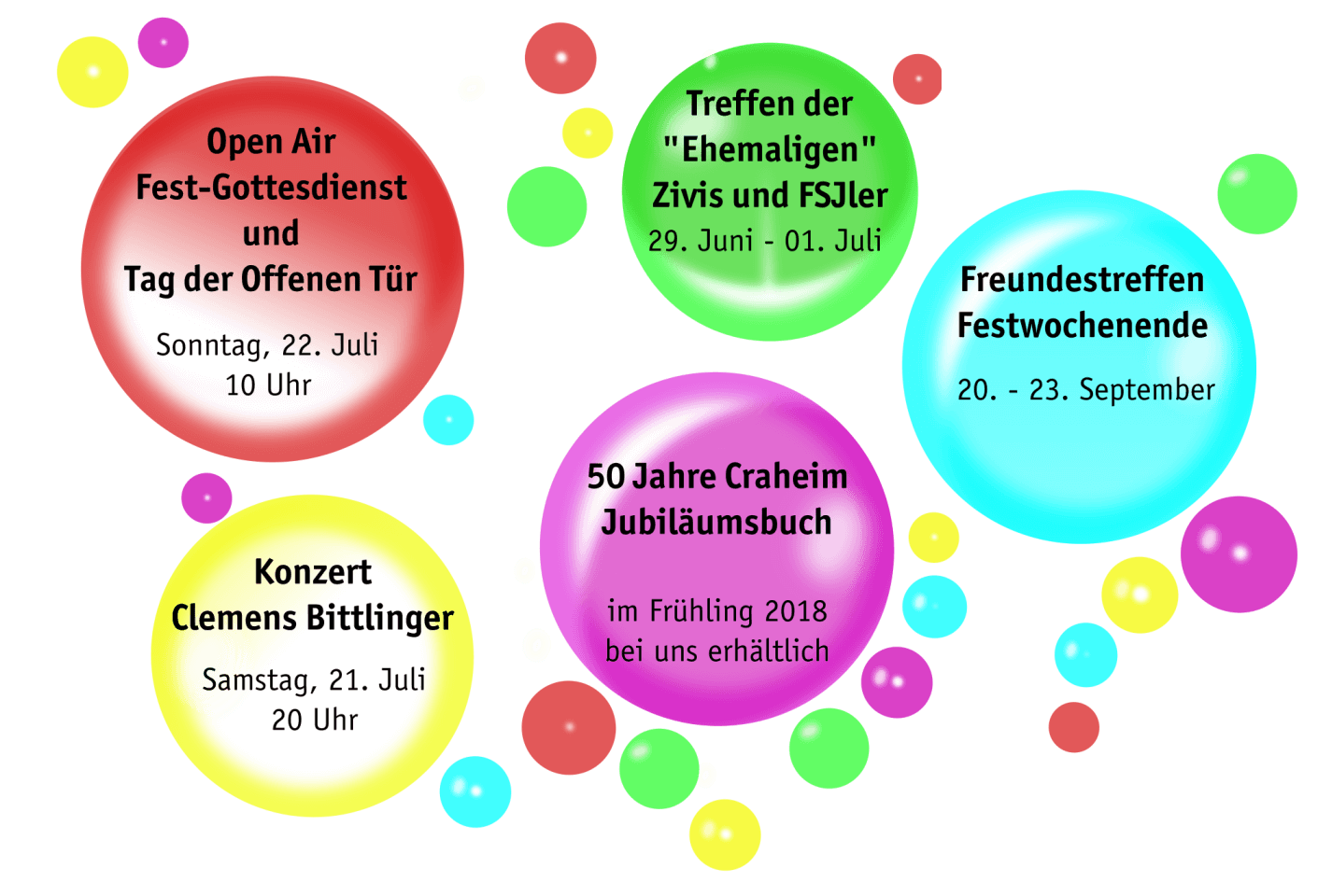 Hoehepunkte Jubiläum Bubbles 2018 Höhepunkte des Craheim Jahres 2018